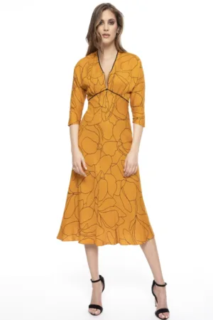 Rochie cu model si maneci medii