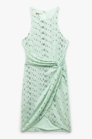 Rochie cu model si nod lateral