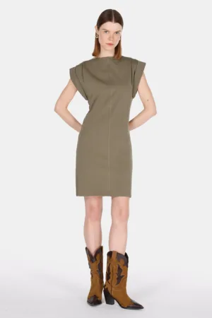 Rochie cu model uni si maneci scurte