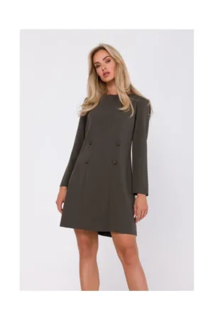 Rochie cu nasturi decorativi acoperiti