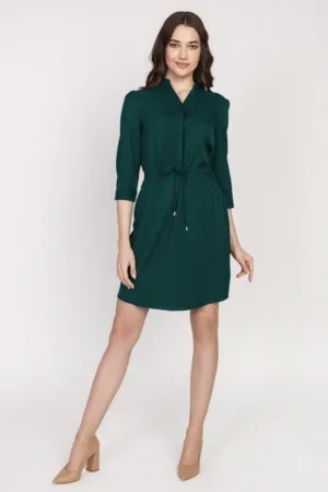 Rochie cu nasturi si snur in talie