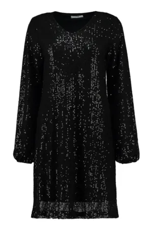 Rochie cu paiete cu maneci lungi