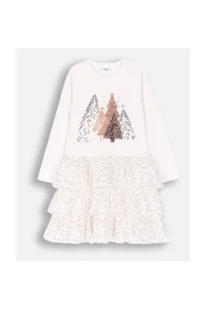 Rochie cu paiete si maneca lunga