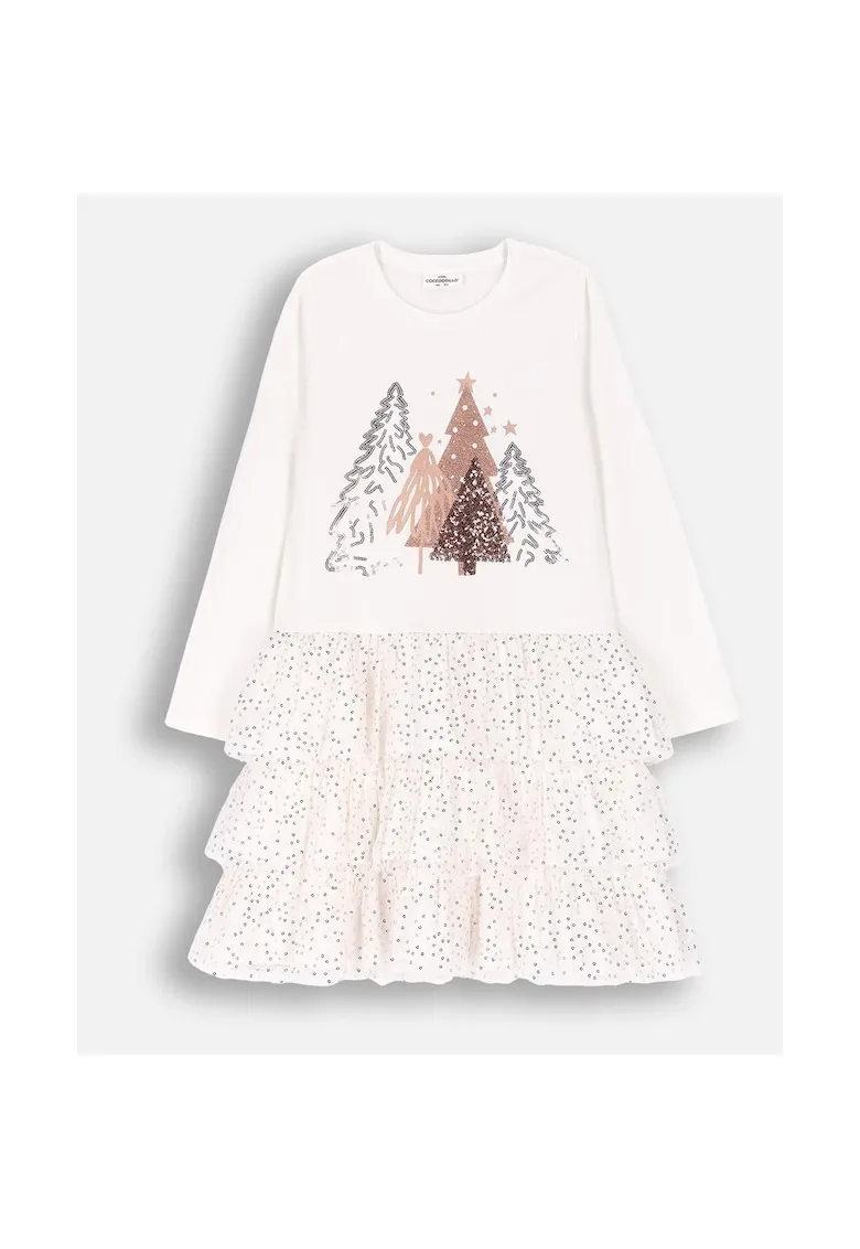 Rochie cu paiete si maneca lunga