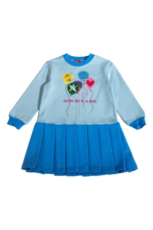 Rochie cu pliuri si detalii brodate