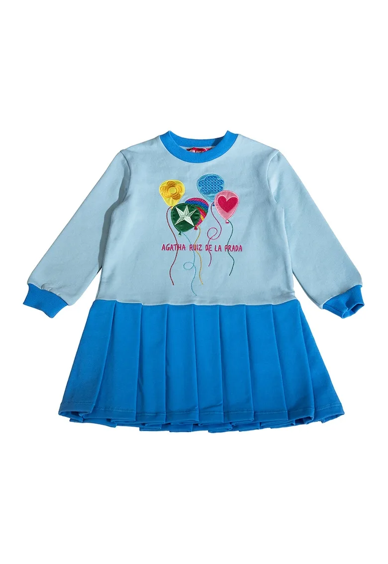 Rochie cu pliuri si detalii brodate