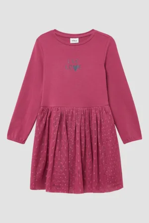 Rochie cu segment cu volane