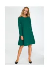 Rochie cu sifon la spate -  Poliester/Vascoza - Verde padure