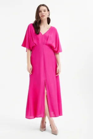 Rochie cu slit frontal si decolteu in V