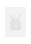 Rochie cu talie Empire si garnituri din dantela - Alb