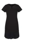 Rochie cu terminatie plisata - Negru
