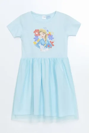 Rochie cu tutu si imprimeu Elsa