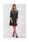 Rochie florala de dama - Made of Emotion - Nario - neagra -