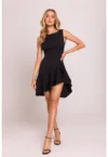 Rochie cu volane -  Negru -