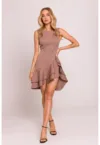 Rochie cu volane -  Bej -
