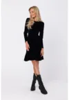 Rochie cu volane - negru -
