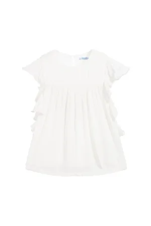 Rochie cu volane si ciucuri pe laterale