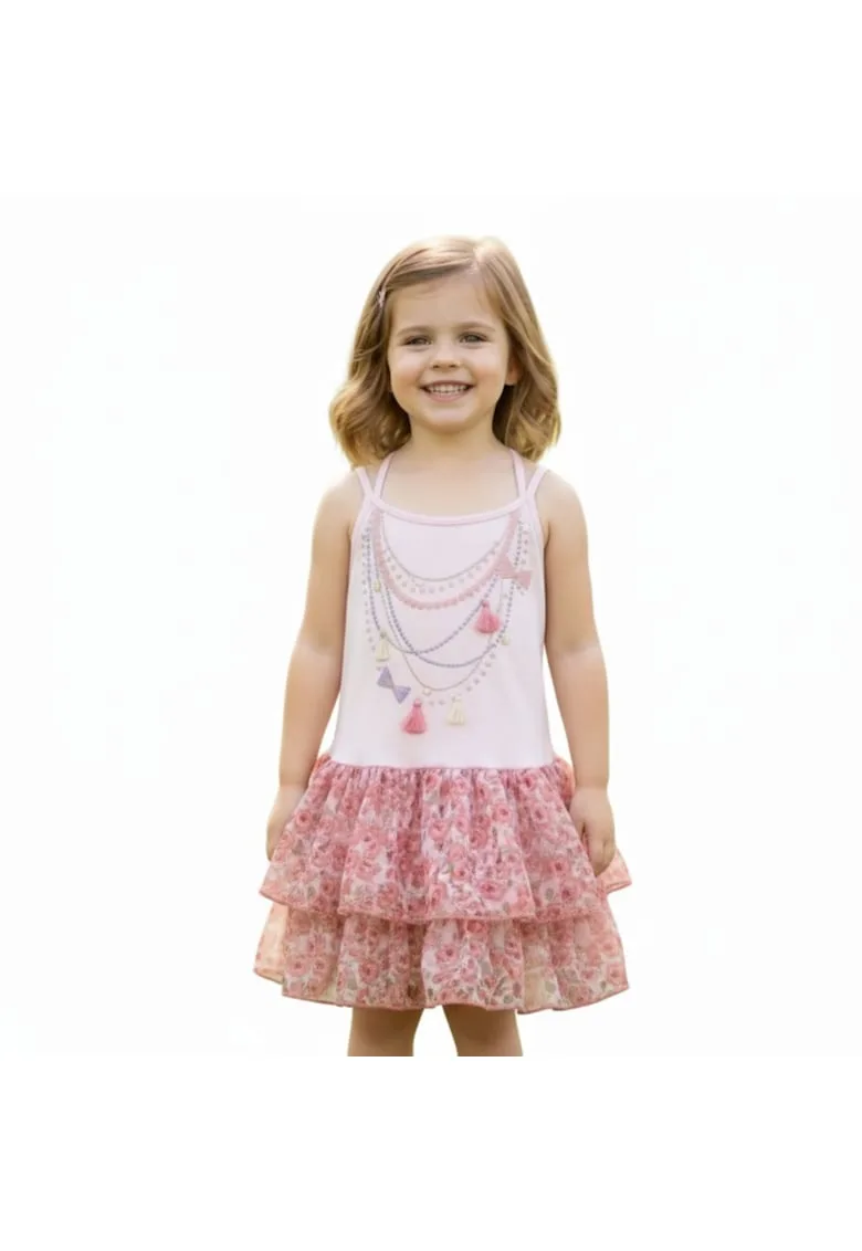 Rochie cu volane si imprimeu floral -