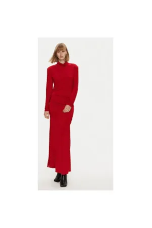 Rochie dama  10909456 - Viscoza/Elastan - S INTL - Rosu