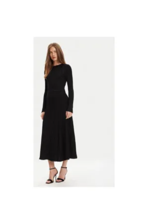 Rochie dama  1QMKDV01W - Viscoza/Poliester - Negru