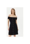 Rochie dama  251-RMELDO - Viscoza/Poliamida - Negru