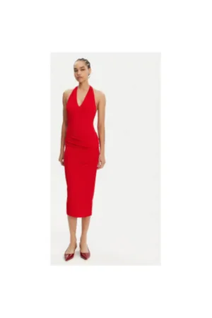 Rochie dama  25E251DR2321026 - Viscoza/Poliamida - Rosu