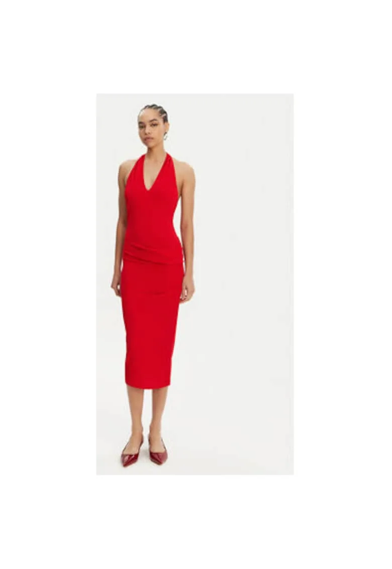 Rochie dama 25E251DR2321026 - Viscoza/Poliamida - Rosu