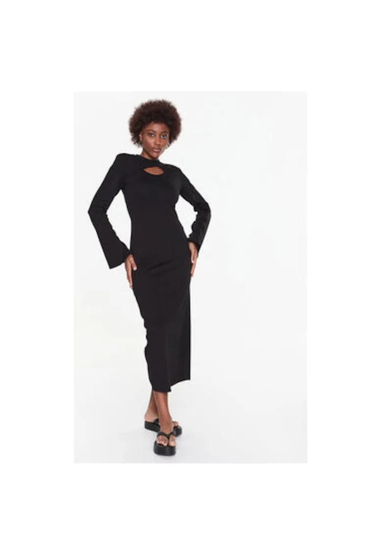 Rochie dama - 301635222 - Viscoza/Poliamida - Negru