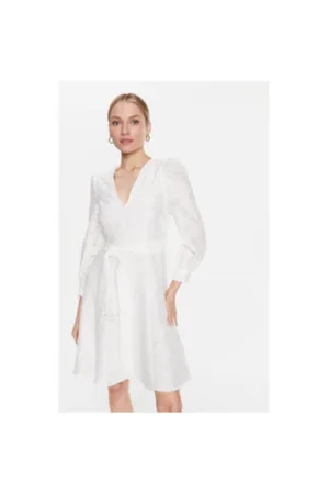 Rochie dama - 302647583 - Viscoza/Poliamida - Alb