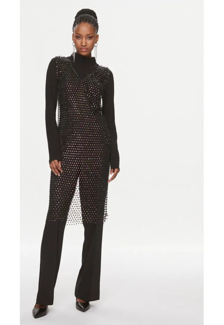 Rochie dama - 303541255 - Poliester - Negru