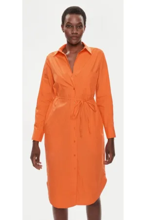 Rochie dama - 303566005 - Portocaliu - Bumbac
