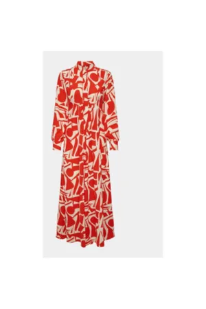 Rochie dama - 303602888 - Poliester - Rosu