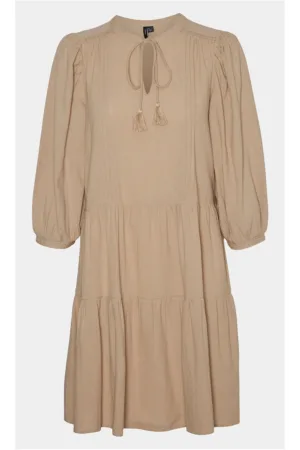 Rochie dama - 303612849 - Bej - Bumbac