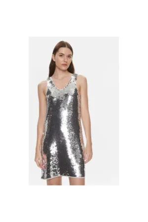 Rochie dama - 303646615 - Poliester - Argintiu
