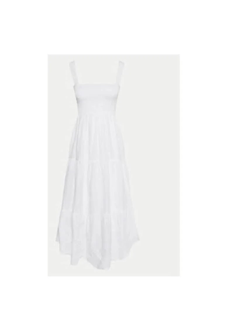 Rochie dama - 303653811 - Bumbac - Alb