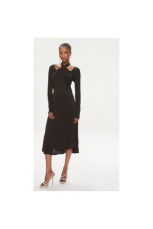Rochie dama - 303667214 - Rayon - XS INTL - Negru