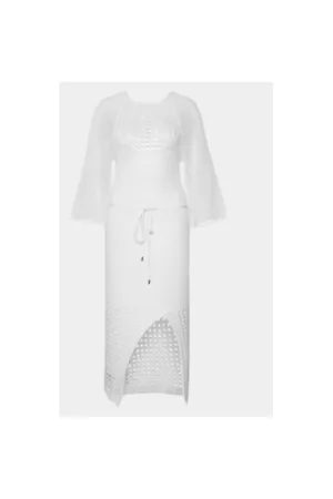 Rochie dama - 303700492 - Bumbac - M INTL - Alb