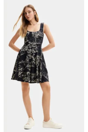 Rochie dama - 303776633 - Viscoza/Poliamida - XS INTL - Negru