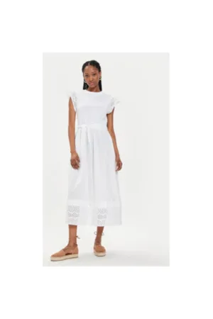 Rochie dama - 303802288 - Bumbac - Alb