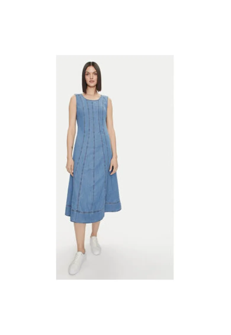 Rochie dama - 303802486 - Bumbac - Albastru