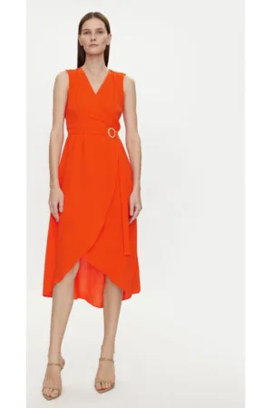 Rochie dama - 303917814 - Poliester - Portocaliu