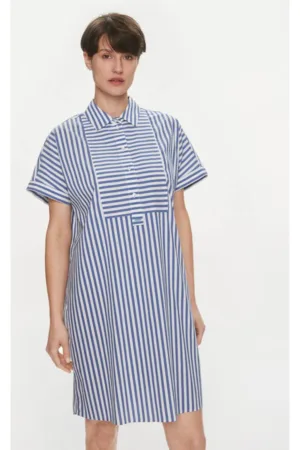 Rochie dama - 303931148 - Bumbac/Poliamida - Albastru