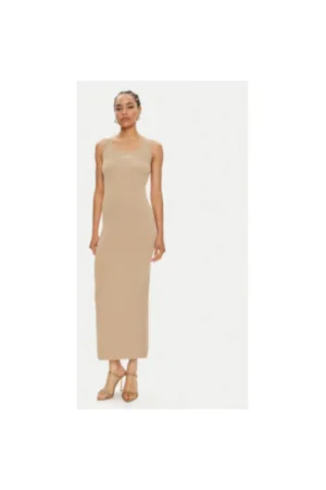 Rochie dama - 303997960 - Viscoza/Poliamida - Bej