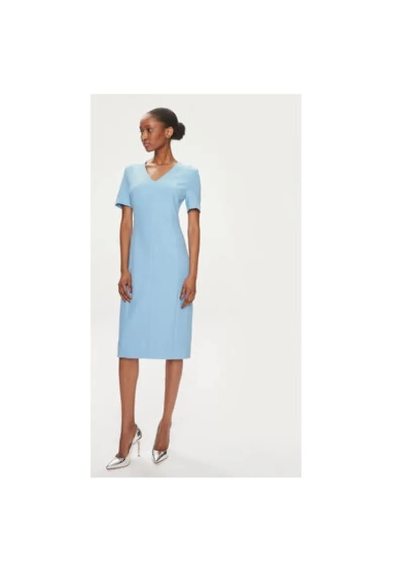 Rochie dama - 304011375 - Viscoza/Poliester - Albastru