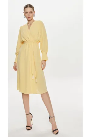 Rochie dama - 304150661 - Poliester - Galben