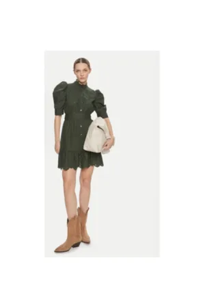 Rochie dama - 304164125 - Bumbac - Verde