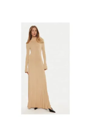 Rochie dama - 304209932 - Viscoza/Poliamida - Bej
