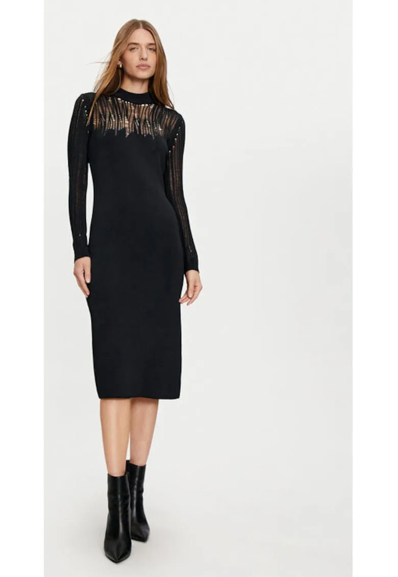 Rochie dama - 304295133 - Viscoza/Nylon - S INTL - Negru