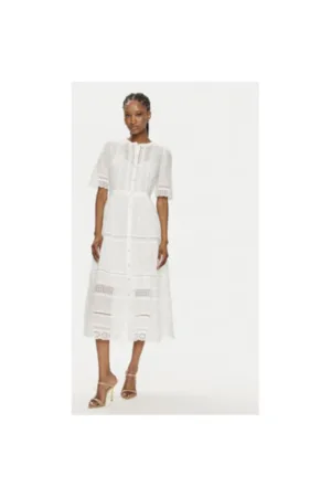 Rochie dama - 304357848 - Bumbac - Alb
