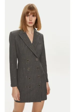 Rochie dama - 304362118 - Poliester reciclat/Lana - Gri